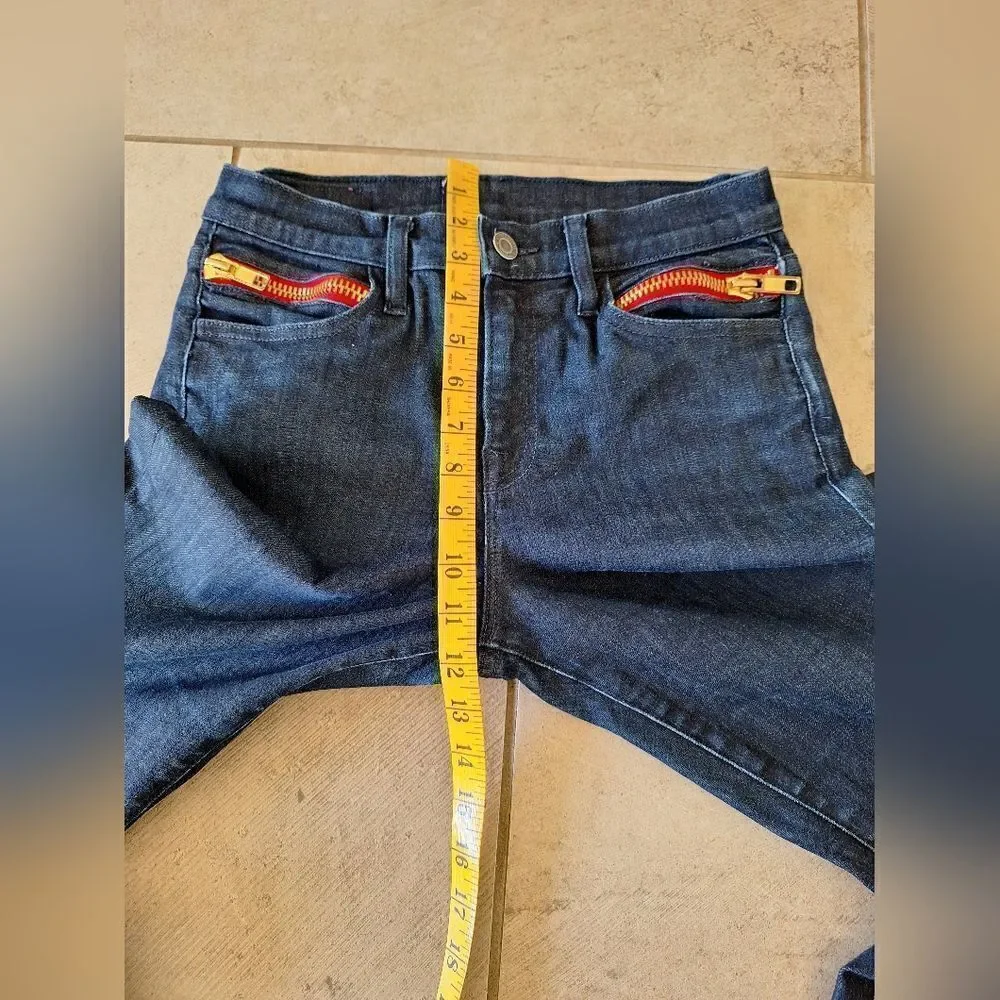 Etienne Msrcel blue jeans red zipper‎ size 27